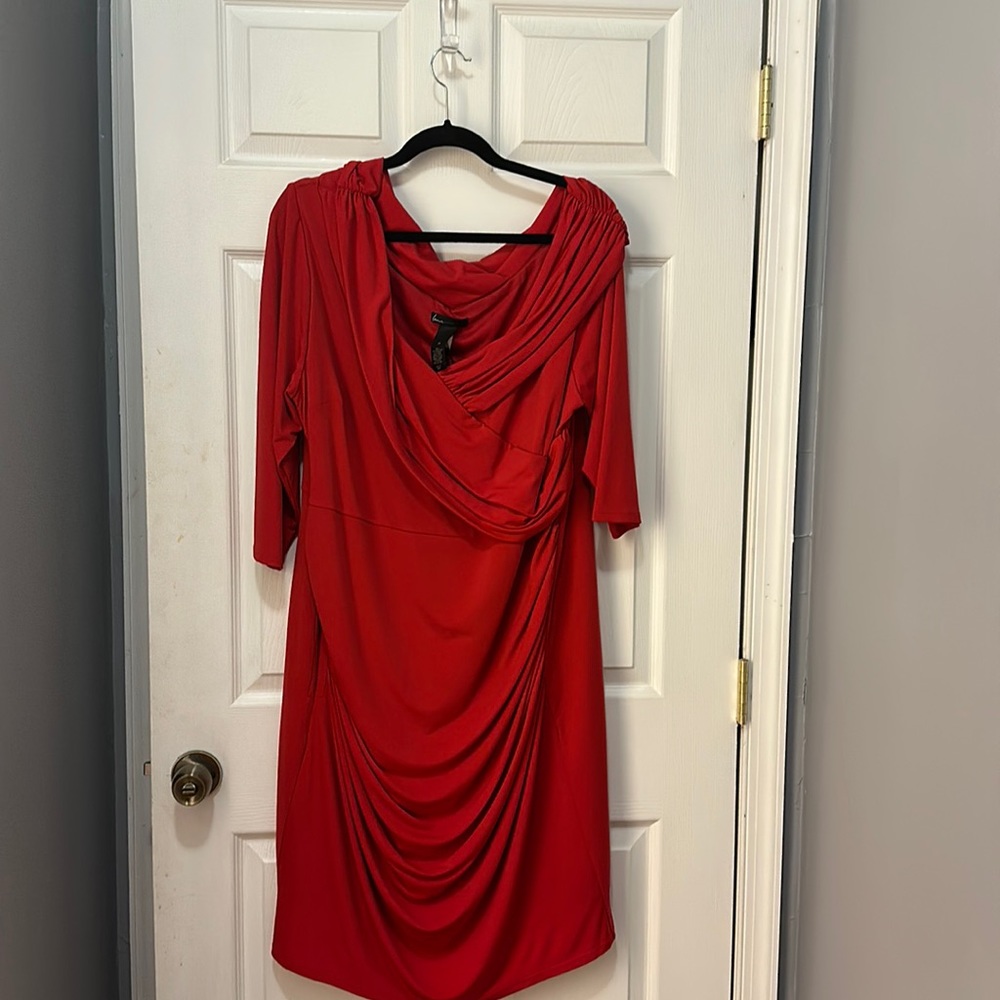 Red Dress with Control Tech/Built in Slimming.